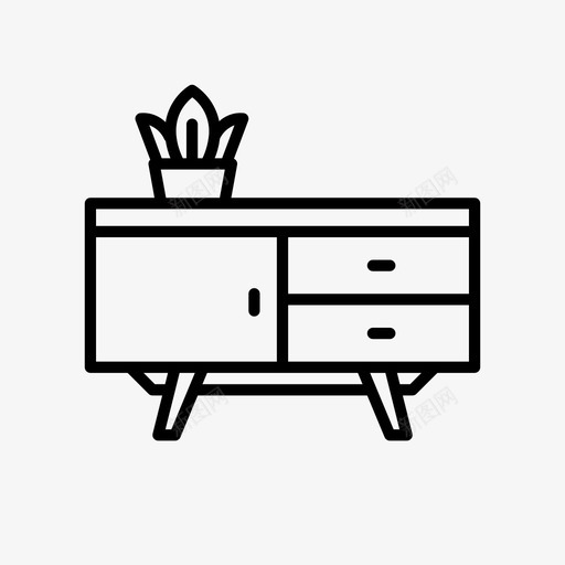 餐具柜橱柜家具图标svg_新图网 https://ixintu.com 家具 斯堪的纳维亚 斯堪的纳维亚家具 橱柜 餐具柜