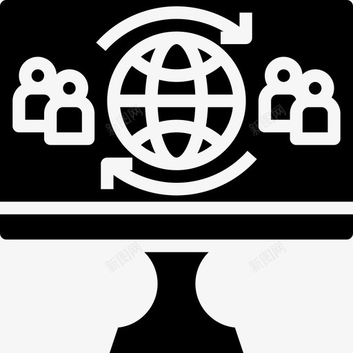 全世界电脑显示实心填充图标svg_新图网 https://ixintu.com 全世界 填充 电脑显示实心