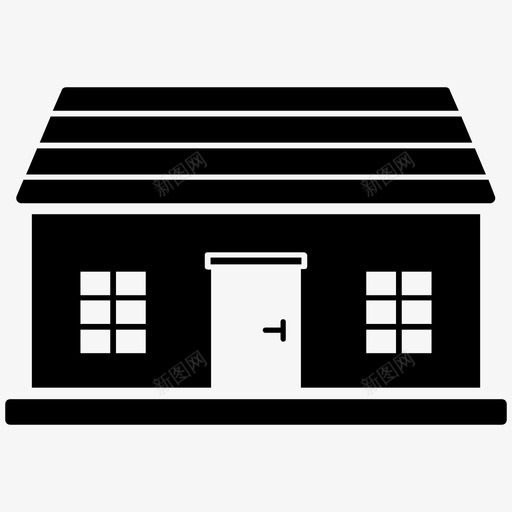 现代住宅城市住宅小屋图标svg_新图网 https://ixintu.com 别墅 城市住宅 小屋 房屋字形图标包 现代住宅