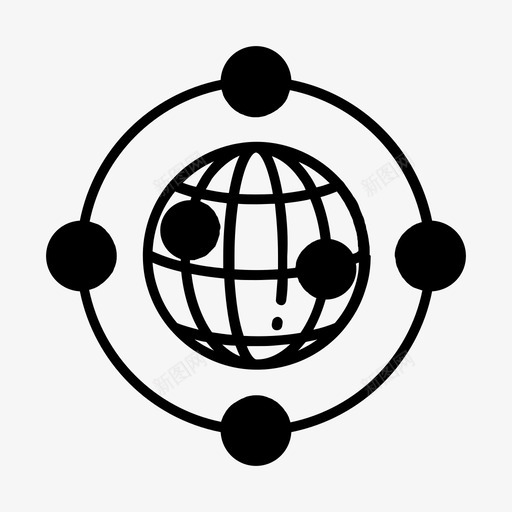 全球数据共享图标svg_新图网 https://ixintu.com 全球数据共享