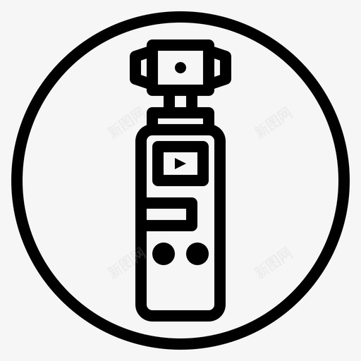 袖珍摄像机设备电子图标svg_新图网 https://ixintu.com 动作摄像机 媒体 技术 电子 袖珍摄像机 设备
