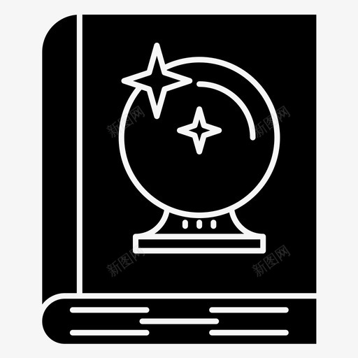 魔法万圣节魔法书图标svg_新图网 https://ixintu.com 万圣节 咒语书 恐怖 魔法 魔法书