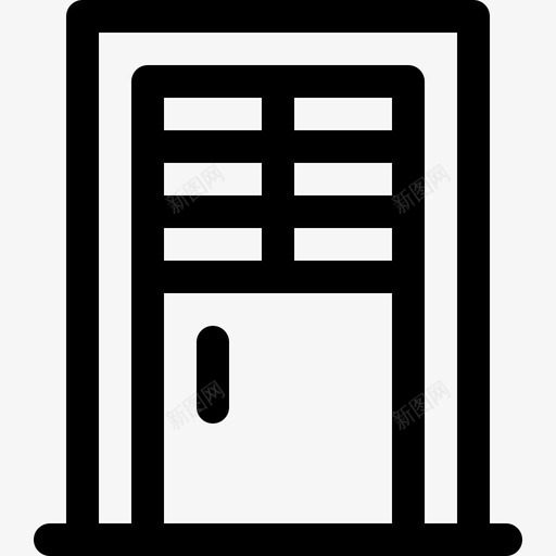 门建筑17线性图标svg_新图网 https://ixintu.com 建筑17 线性 门