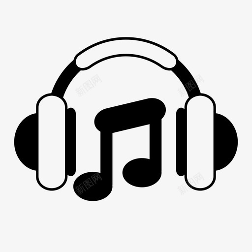 音乐耳机嘻哈流行图标svg_新图网 https://ixintu.com 嘻哈 摇滚 流行 音乐耳机