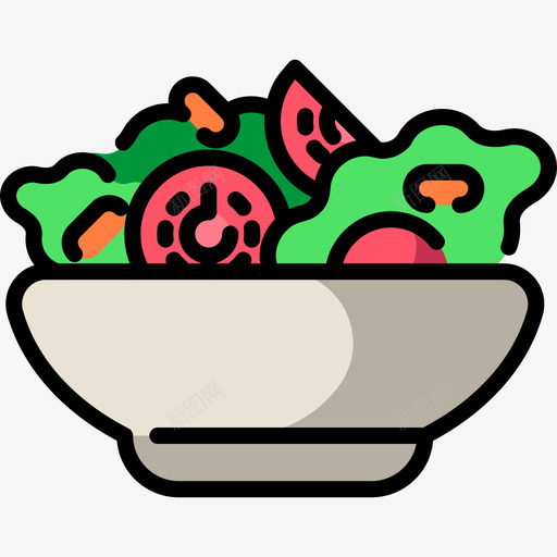 色拉购物中心7原色图标svg_新图网 https://ixintu.com 原色 色拉 购物中心7