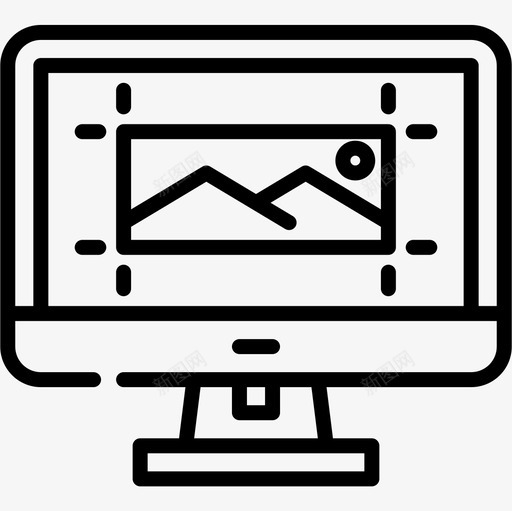 电脑艺术工作室16线性图标svg_新图网 https://ixintu.com 电脑 线性 艺术工作室16