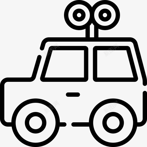 汽车圣诞玩具9直线型图标svg_新图网 https://ixintu.com 圣诞玩具9 汽车 直线型