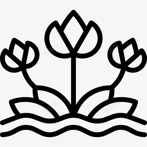 花自然53线形图标svg_新图网 https://ixintu.com 线形 自然53 花