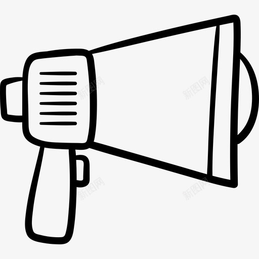 扩音器对话资产16黑色图标svg_新图网 https://ixintu.com 对话资产16 扩音器 黑色