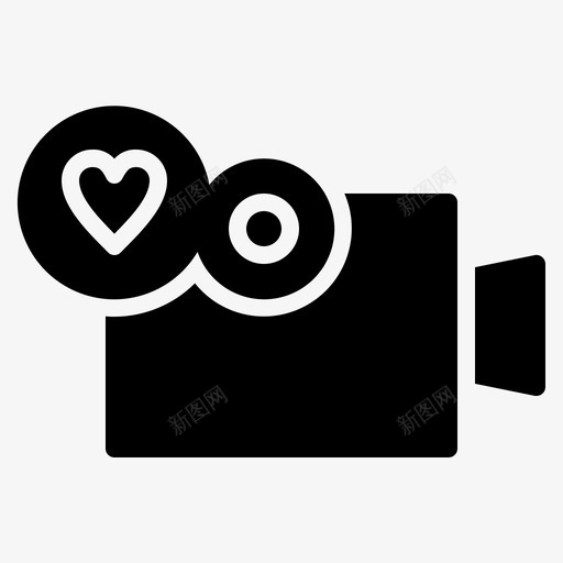 婚礼视频电影爱情图标svg_新图网 https://ixintu.com 婚礼glyphsolid 婚礼视频 爱情 电影