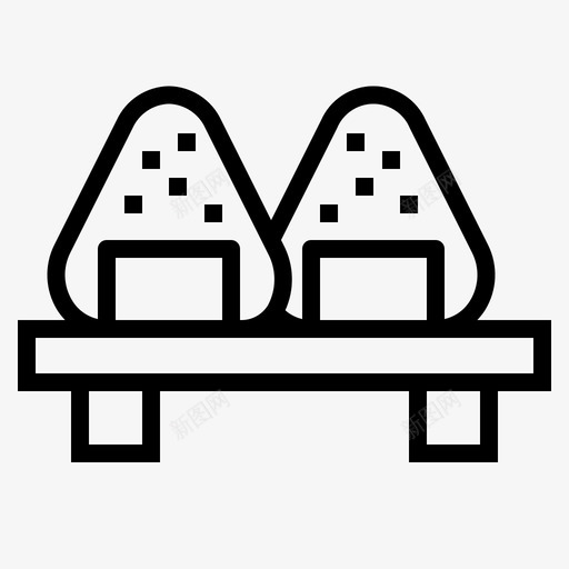onigiri食品日本图标svg_新图网 https://ixintu.com onigiri 小吃 日本 食品