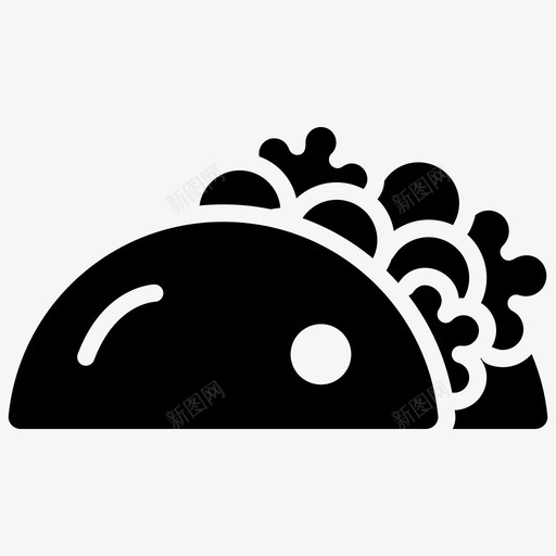 玉米饼卷食物皮塔三明治图标svg_新图网 https://ixintu.com 沙瓦玛 玉米饼卷 皮塔三明治 零食 食物 食物v1字形图标
