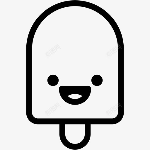 笑表情情绪图标svg_新图网 https://ixintu.com 冰淇淋 冰淇淋卷1表情线 情绪 感觉 笑 表情