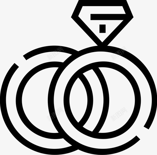 戒指订婚戒指礼物图标svg_新图网 https://ixintu.com 婚姻 情人节 戒指 爱情 礼物 订婚戒指