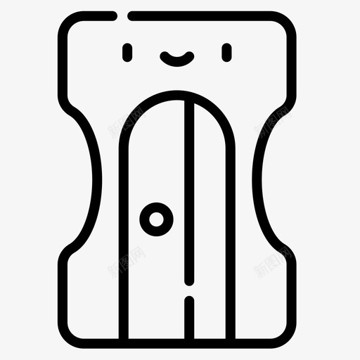 卷笔刀平面60线性图标svg_新图网 https://ixintu.com 卷笔刀 平面设计60 线性