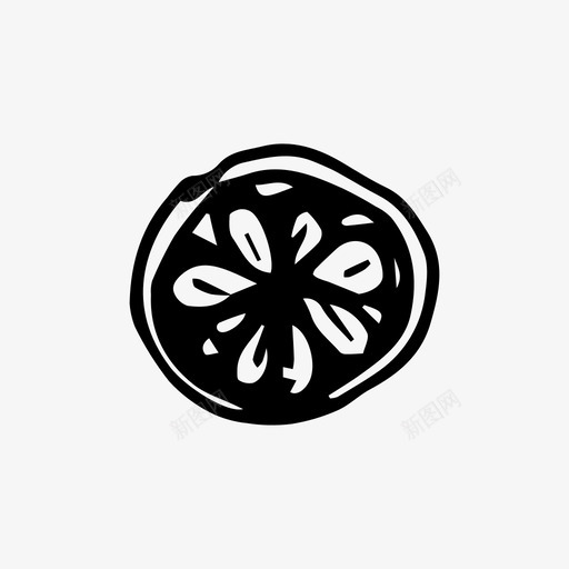 柠檬柑橘水果图标svg_新图网 https://ixintu.com 柑橘 柠檬 橘子 水果 素描