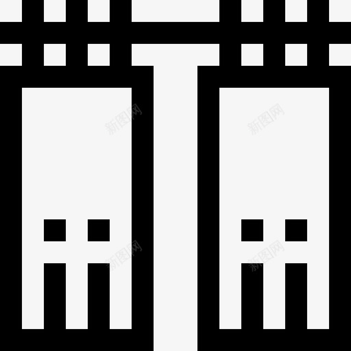 窗帘室内和家具线性图标svg_新图网 https://ixintu.com 室内和家具 窗帘 线性