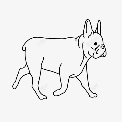 法国斗牛犬动物宠物图标svg_新图网 https://ixintu.com 动物 宠物 法国斗牛犬 纽约野生动物