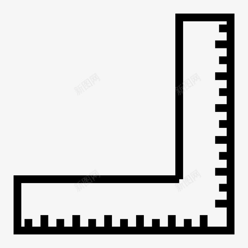 尺子学习测量图标svg_新图网 https://ixintu.com 学习 学校图标瘦 学生 尺子 测量 直线