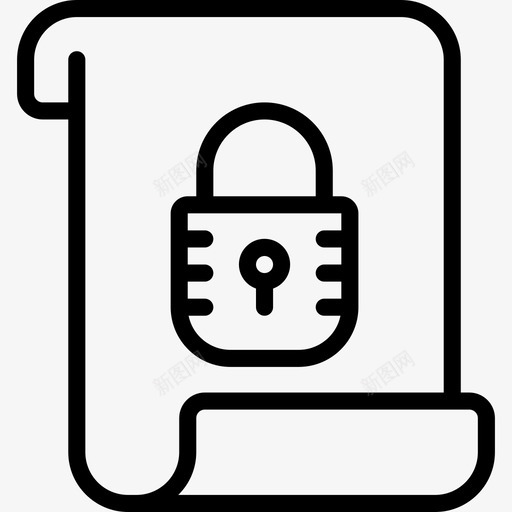 文件数据保护15线性图标svg_新图网 https://ixintu.com 数据保护15 文件 线性