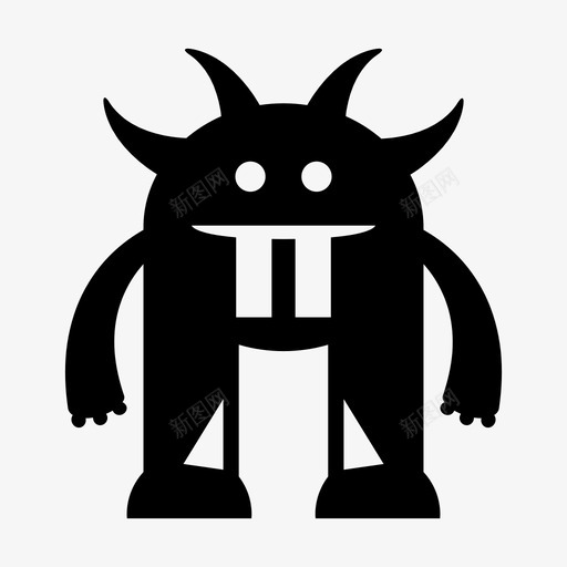怪物恶魔万圣节图标svg_新图网 https://ixintu.com 万圣节 怪物 怪物固体 恐怖 恶魔