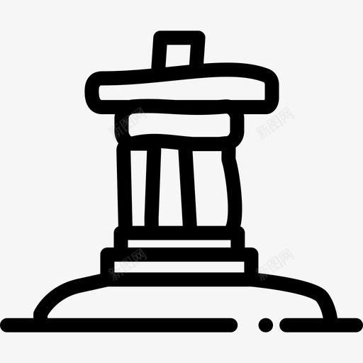 因努克什克地标古迹11直线图标svg_新图网 https://ixintu.com 因努克什克 地标古迹11 直线