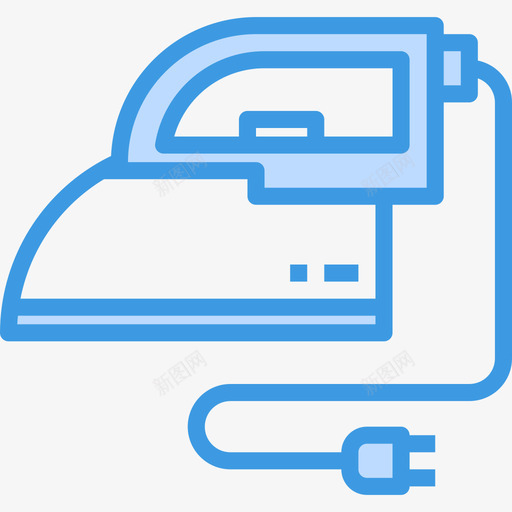 铁家用蓝图标svg_新图网 https://ixintu.com 家用蓝 铁