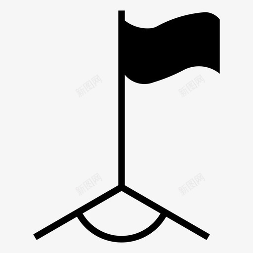 足球旗场角点球图标svg_新图网 https://ixintu.com 体育 场角 点球 足球 足球旗