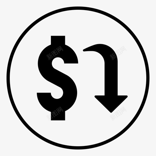 货币金融折旧图标svg_新图网 https://ixintu.com 货币 金融折旧