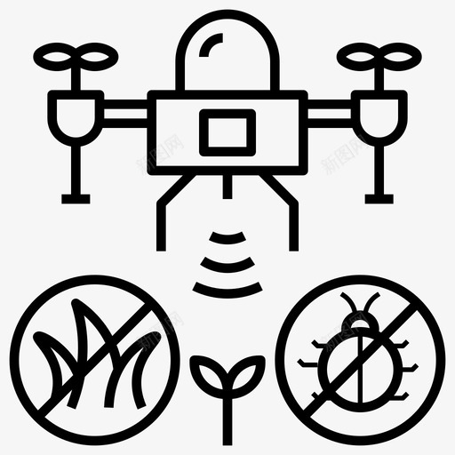 消灭敌人无人机敌人害虫图标svg_新图网 https://ixintu.com 害虫 敌人 未来农业 杂草 消灭敌人无人机