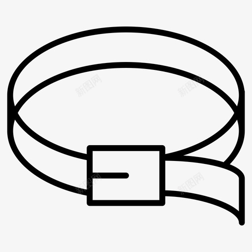 腰带配件时尚图标svg_新图网 https://ixintu.com 时尚 时尚和服装薄 男士 腰带 配件