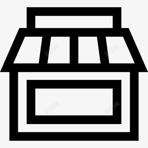 商店10号购物中心直线型图标svg_新图网 https://ixintu.com 10号购物中心 商店 直线型