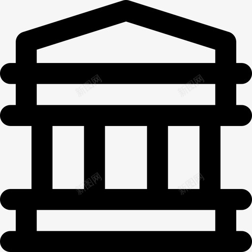 万神殿地标27直线形图标svg_新图网 https://ixintu.com 万神殿 地标27 直线形
