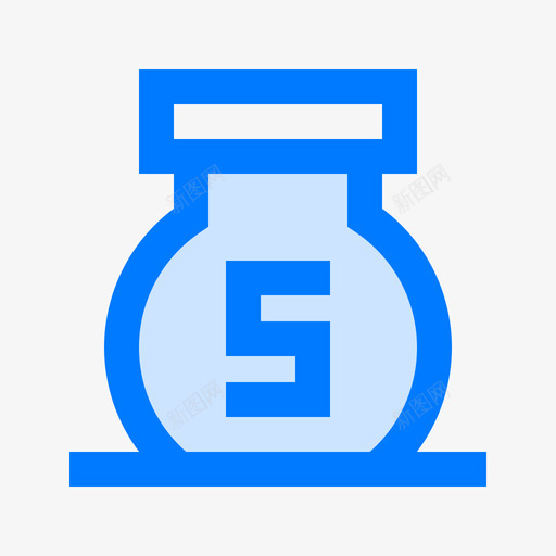 壶铃17号健身房蓝色图标svg_新图网 https://ixintu.com 17号健身房 壶铃 蓝色