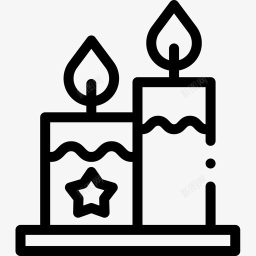 蜡烛圣诞132直系图标svg_新图网 https://ixintu.com 圣诞132 直系 蜡烛