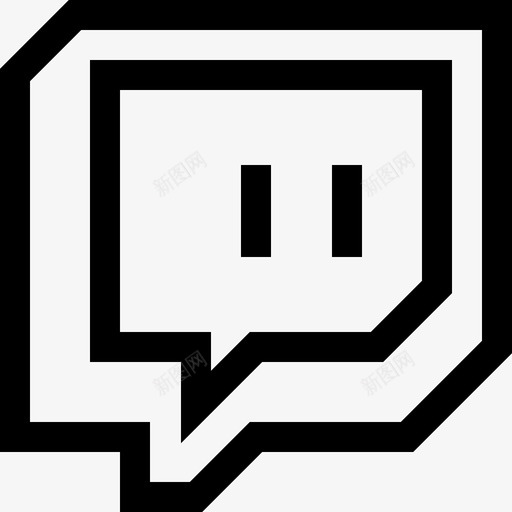 Twitch社交媒体51直系图标svg_新图网 https://ixintu.com Twitch 直系 社交媒体51