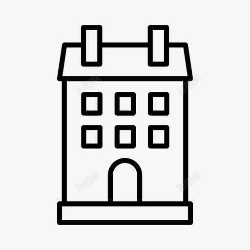 城镇住宅建筑物住宅图标svg_新图网 https://ixintu.com 住宅 城镇住宅 建筑物