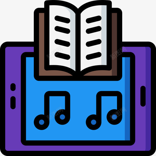 彩色书籍有声读物图标svg_新图网 https://ixintu.com 彩色书籍 有声读物