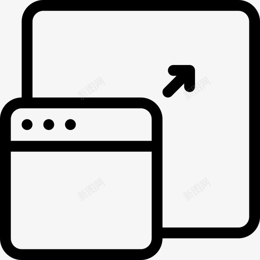 最大化应用程序windows3线性图标svg_新图网 https://ixintu.com 应用程序windows3 最大化 线性