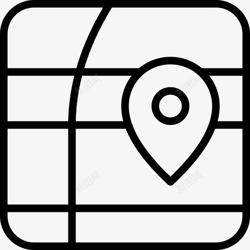 地图城市gps图标svg_新图网 https://ixintu.com gps 位置 地图 城市 街道 通勤路线