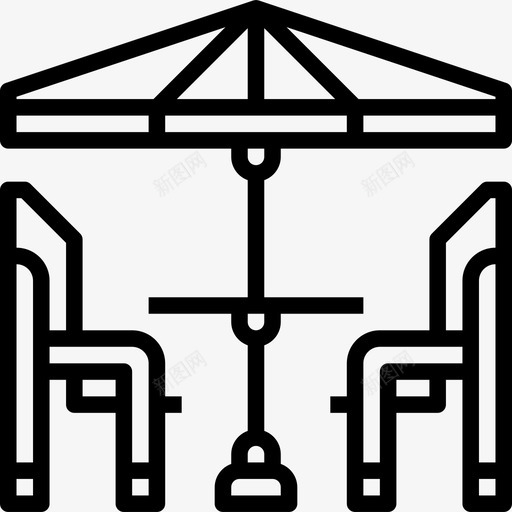 露台城市元素27线性图标svg_新图网 https://ixintu.com 城市元素27 线性 露台