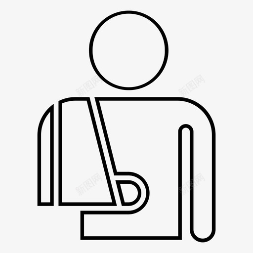 事故手臂骨折手臂吊带图标svg_新图网 https://ixintu.com 事故 受伤 手臂吊带 手臂骨折 断裂 绷带
