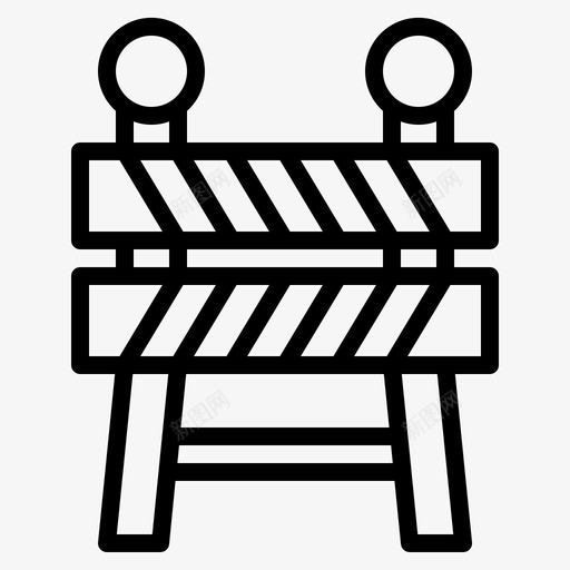 屏障警示施工图标svg_新图网 https://ixintu.com 安全 屏障 施工 施工工具 警示