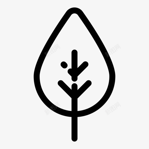 叶植物树叶图标svg_新图网 https://ixintu.com 叶 树叶 植物 科学 自然