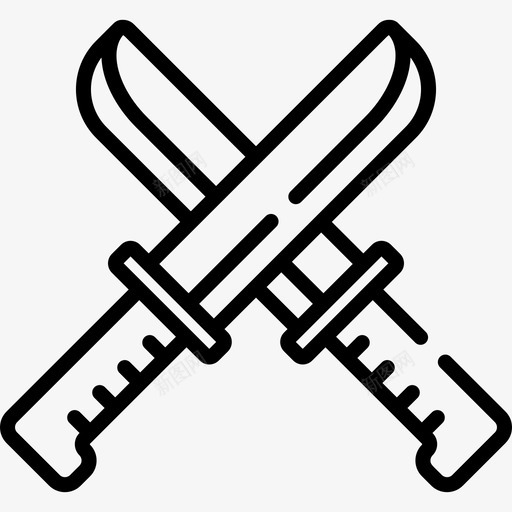 野营刀73直线型图标svg_新图网 https://ixintu.com 直线型 野营刀73