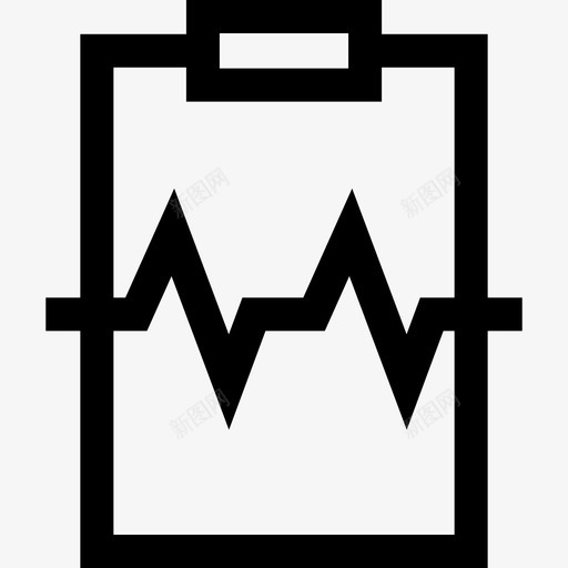 心电图健康23线性图标svg_新图网 https://ixintu.com 健康23 心电图 线性