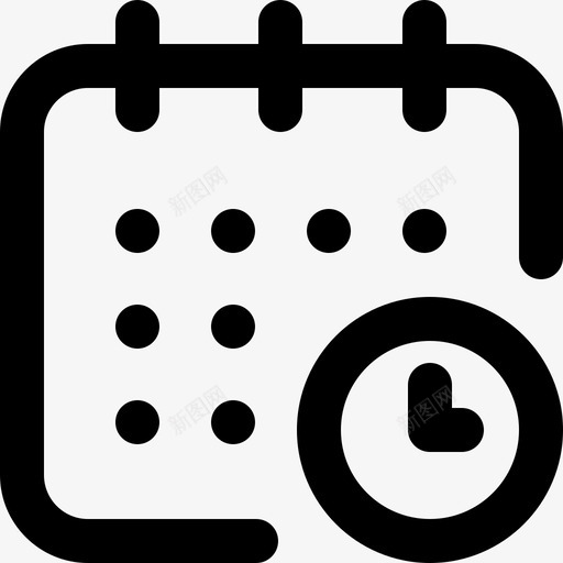 日历日历日期8大纲图标svg_新图网 https://ixintu.com 大纲 日历 日历日期8