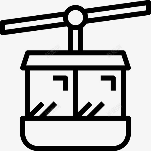 缆车车厢运输106直线图标svg_新图网 https://ixintu.com 直线 缆车车厢 运输106