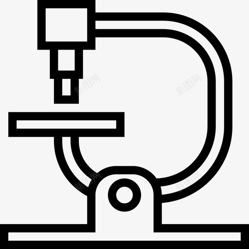 显微镜医疗保健8线性图标svg_新图网 https://ixintu.com 医疗保健8 显微镜 线性