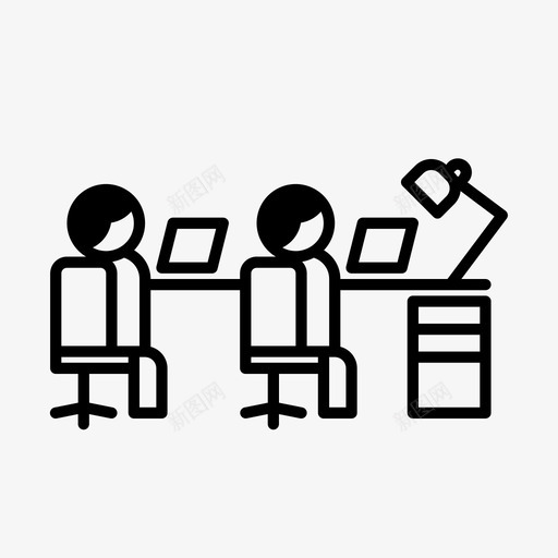 服务台协同工作办公室图标svg_新图网 https://ixintu.com 办公室 协同工作 协同工作空间 服务台